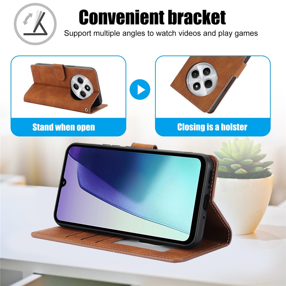 For Xiaomi Poco C75 4G / Redmi 14R 5G / 14C 4G Case PU Leather Phone Cover with Wallet Stand View