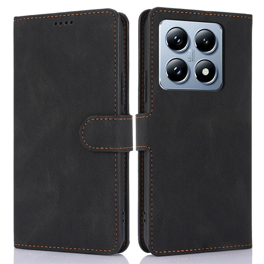Xiaomi 14T Pro Handyhülle – aus PU-Leder mit Brieftaschen-Standansicht