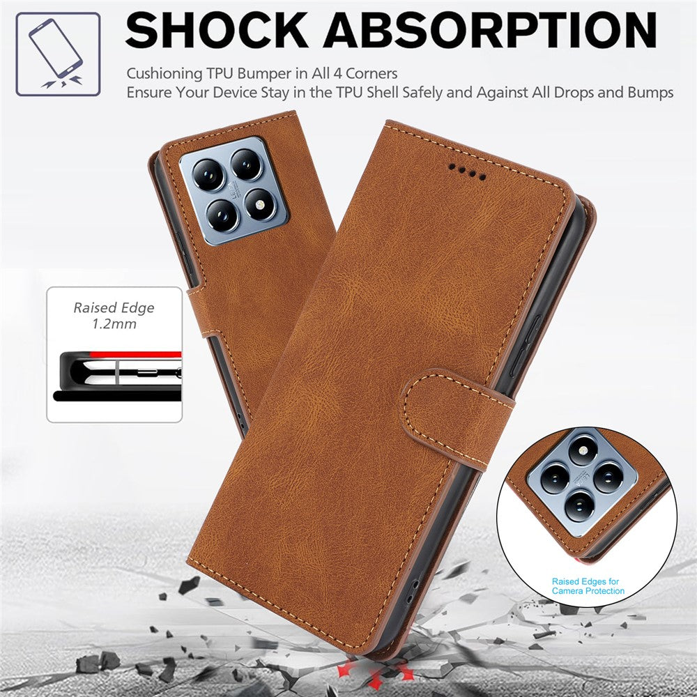 For Xiaomi 14T Pro Case PU Leather Phone Cover with Wallet Stand View
