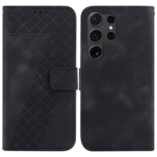 Galaxy S25 Ultra Leder-Wallet-Hülle – Mit Prägung & Ständer
