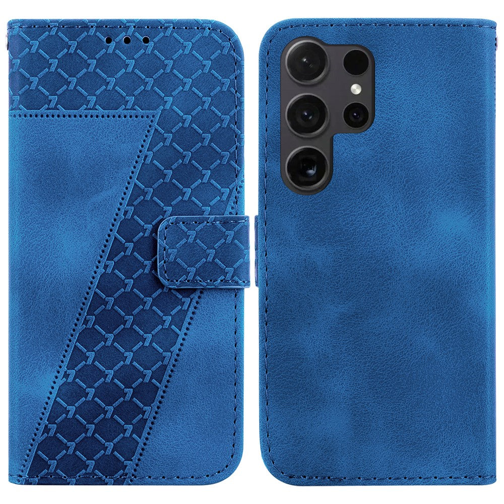 Galaxy S25 Ultra Leder-Wallet-Hülle – Mit Prägung & Ständer