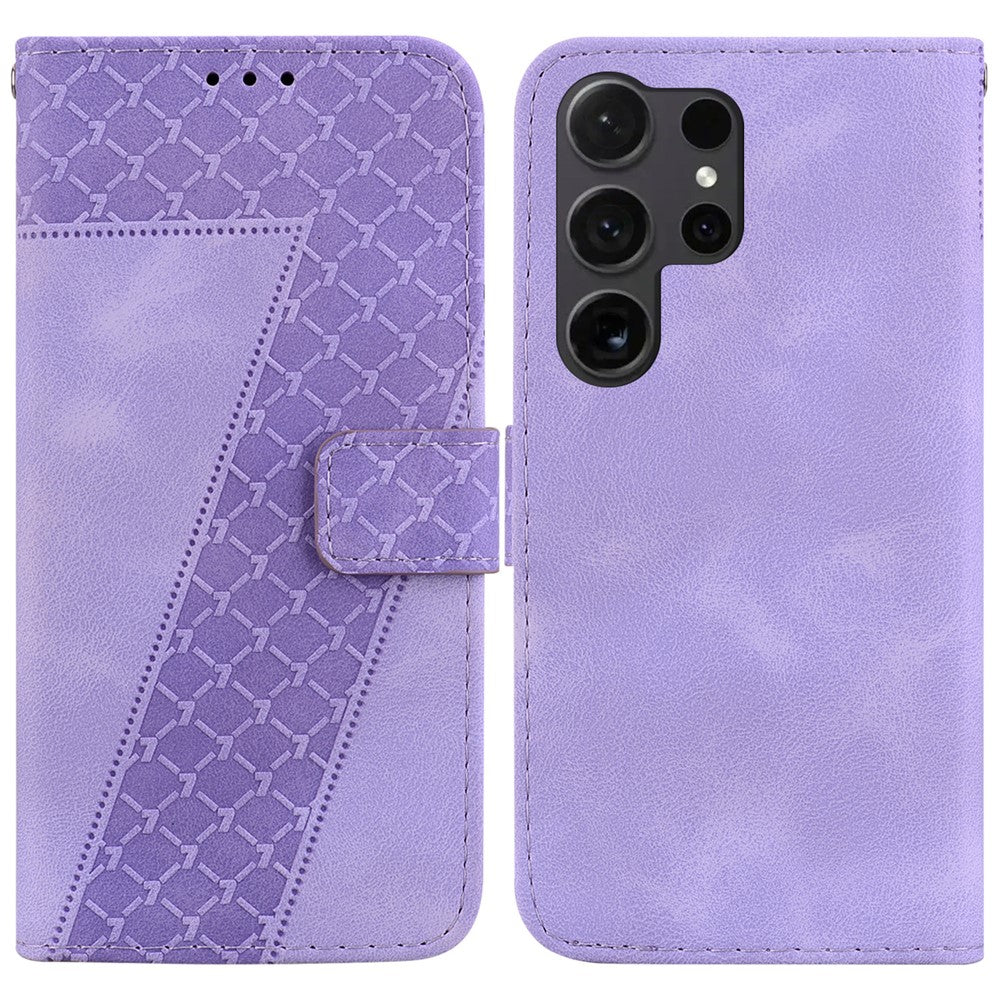 Galaxy S25 Ultra Leder-Wallet-Hülle – Mit Prägung & Ständer