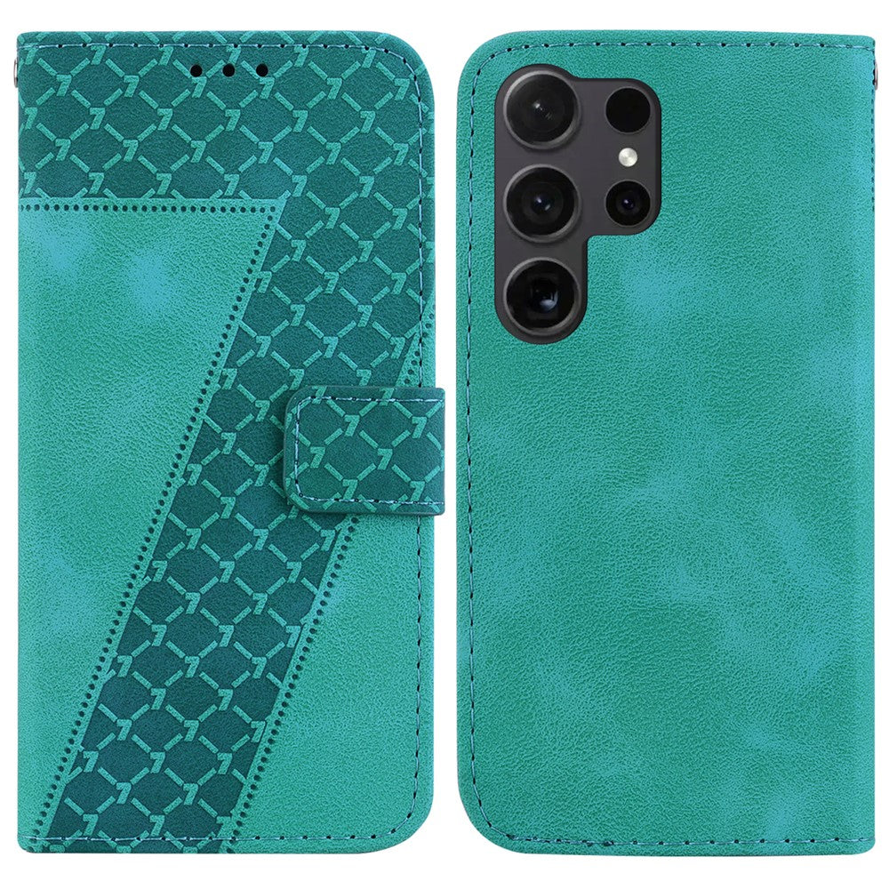 Galaxy S25 Ultra Leder-Wallet-Hülle – Mit Prägung & Ständer