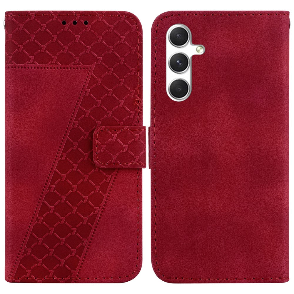 Galaxy S25 Plus Leder-Wallet-Hülle – Mit Prägung & Ständer