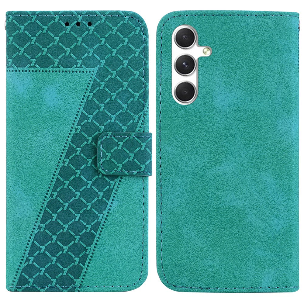 Galaxy S25 Plus Leder-Wallet-Hülle – Mit Prägung & Ständer