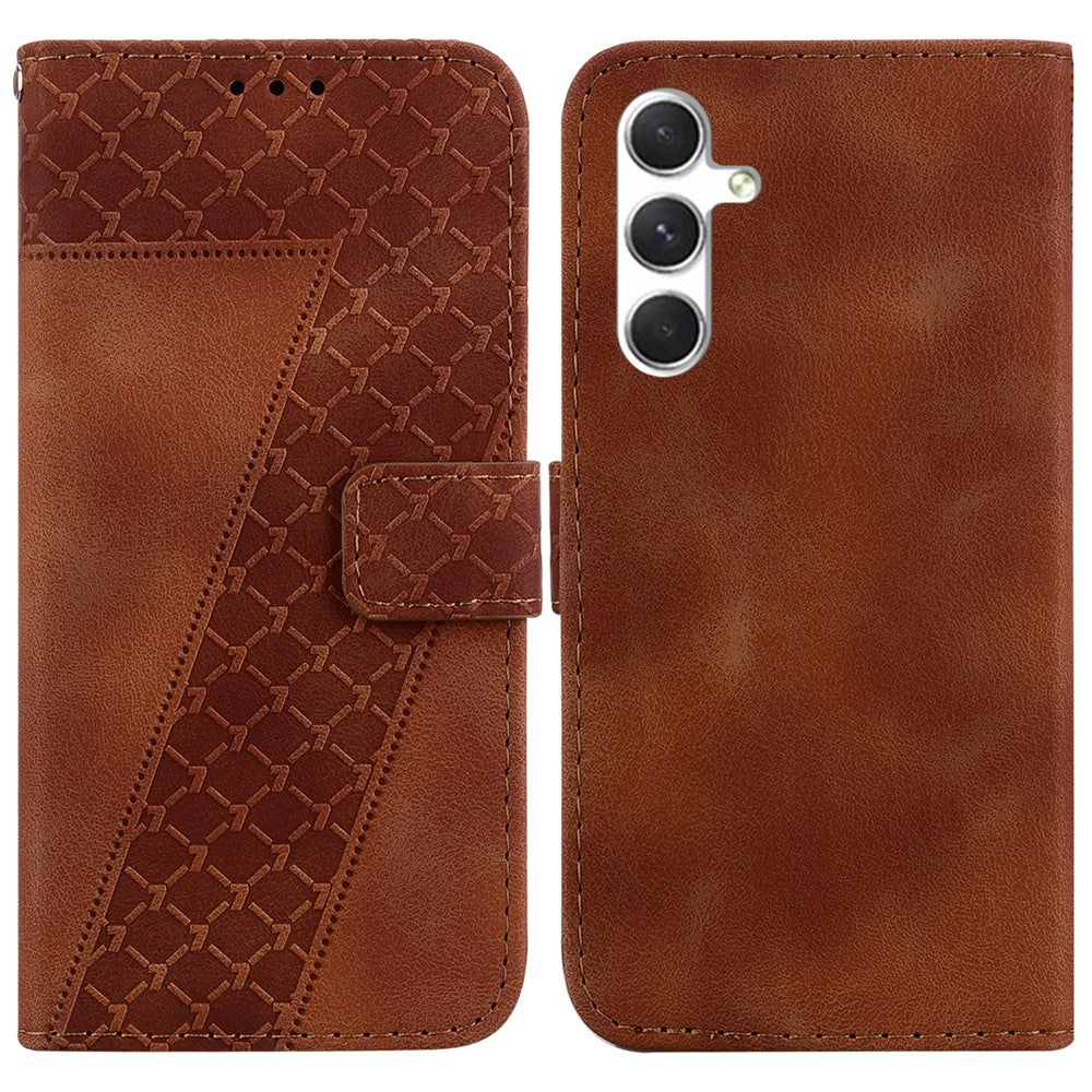 Galaxy S25 Plus Leder-Wallet-Hülle – Mit Prägung & Ständer