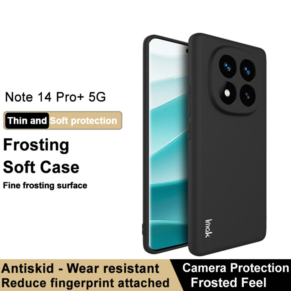 IMAK UC-3 Series for Xiaomi Redmi Note 14 Pro+ 5G Case Matte Anti-Fingerprint Soft TPU Cover