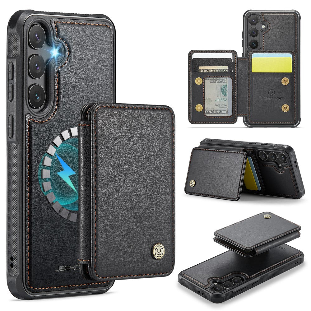 Galaxy S24 FE Leder-Handyhülle – Mit abnehmbarer magnetische Kartentasche