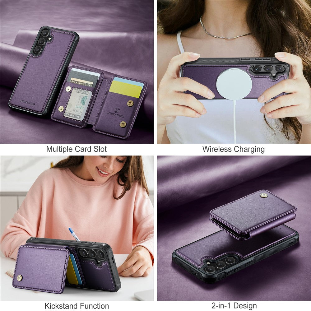 Galaxy S24 FE Leder-Handyhülle – Mit abnehmbarer magnetische Kartentasche