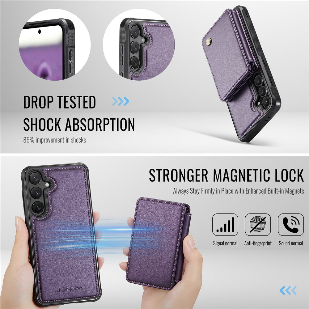 Galaxy S24 FE Leder-Handyhülle – Mit abnehmbarer magnetische Kartentasche