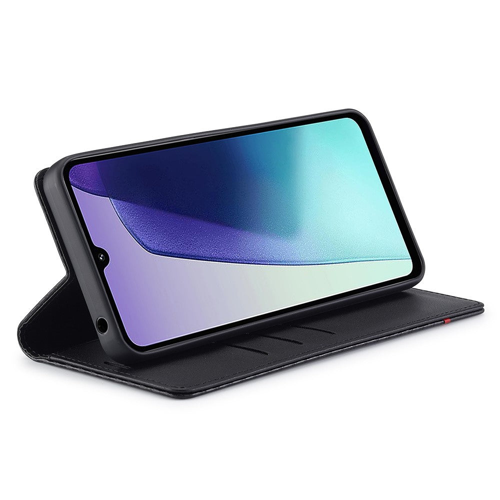 LC.IMEEKE For Xiaomi Poco C75 4G / Redmi 14R 5G / 14C 4G Case Carbon Fiber Texture Phone Cover Stand Card Holder