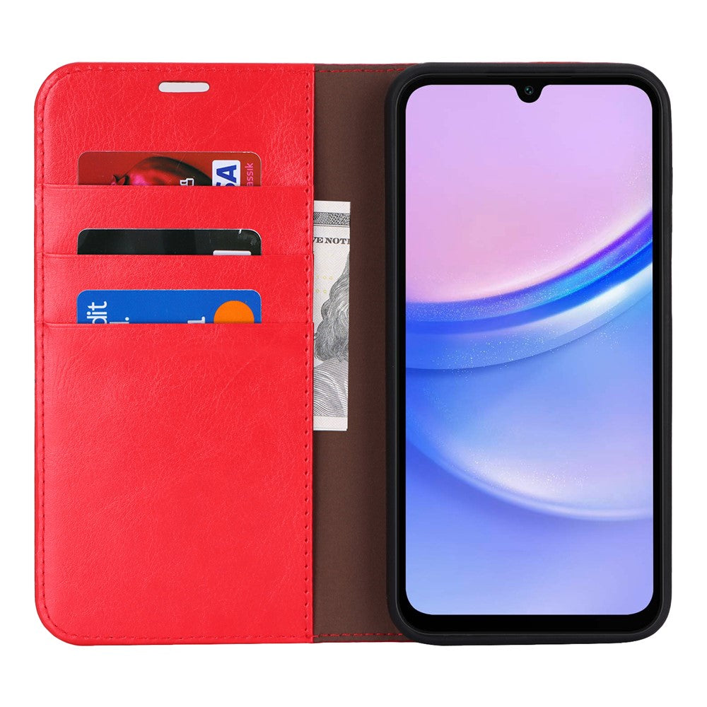 Galaxy A16 5G/4G Echtleder-Hülle mit Kartenfach