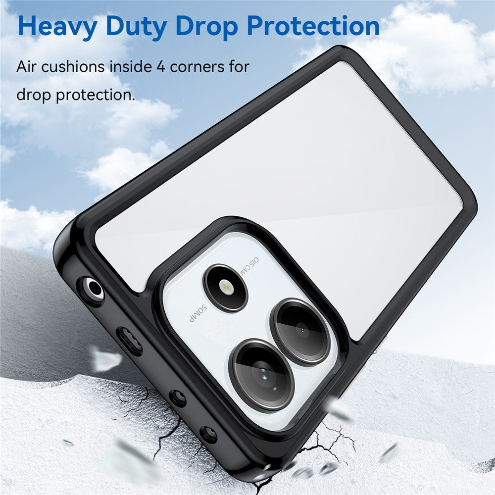 For Xiaomi Redmi Note 14 5G Case TPU +Acrylic Protective Clear Phone Cover