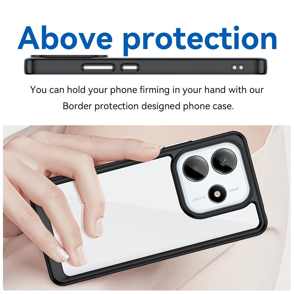 For Xiaomi Redmi Note 14 5G Case TPU +Acrylic Protective Clear Phone Cover