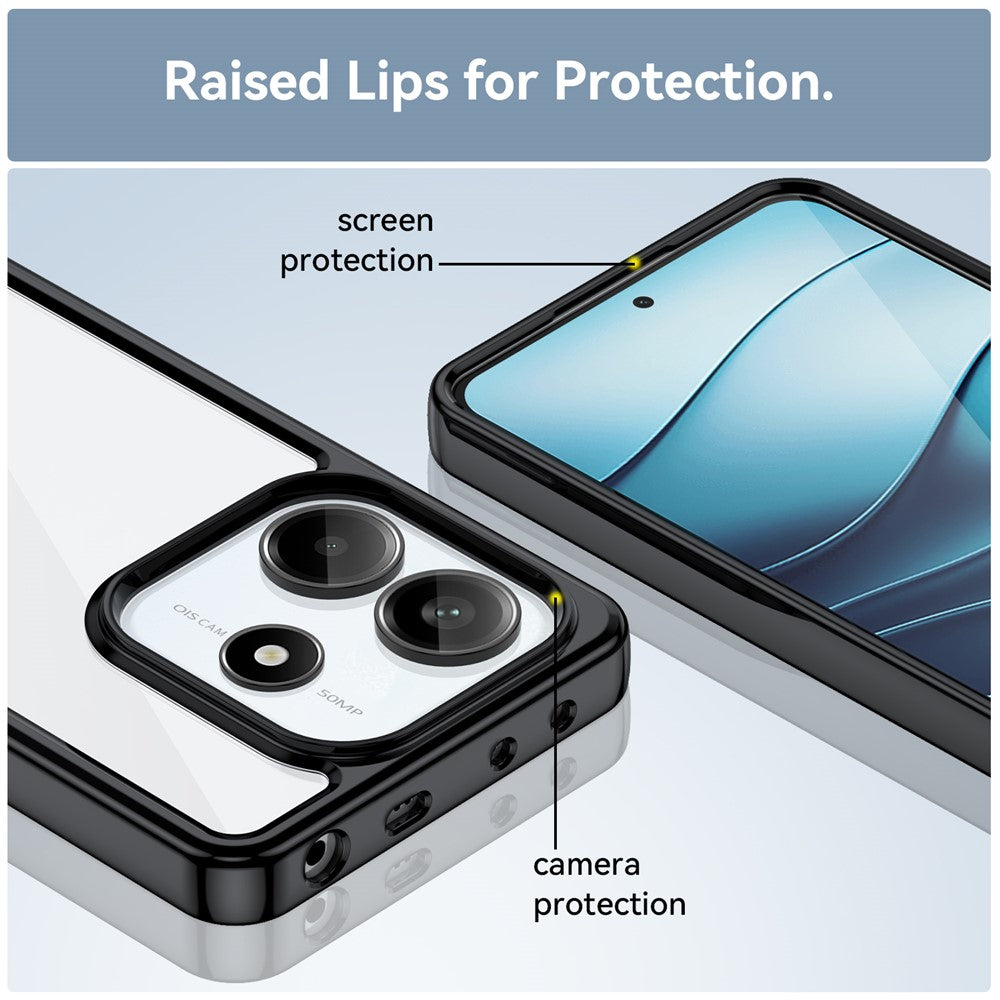 For Xiaomi Redmi Note 14 5G Case TPU +Acrylic Protective Clear Phone Cover