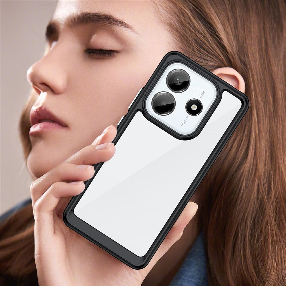 For Xiaomi Redmi Note 14 5G Case TPU +Acrylic Protective Clear Phone Cover