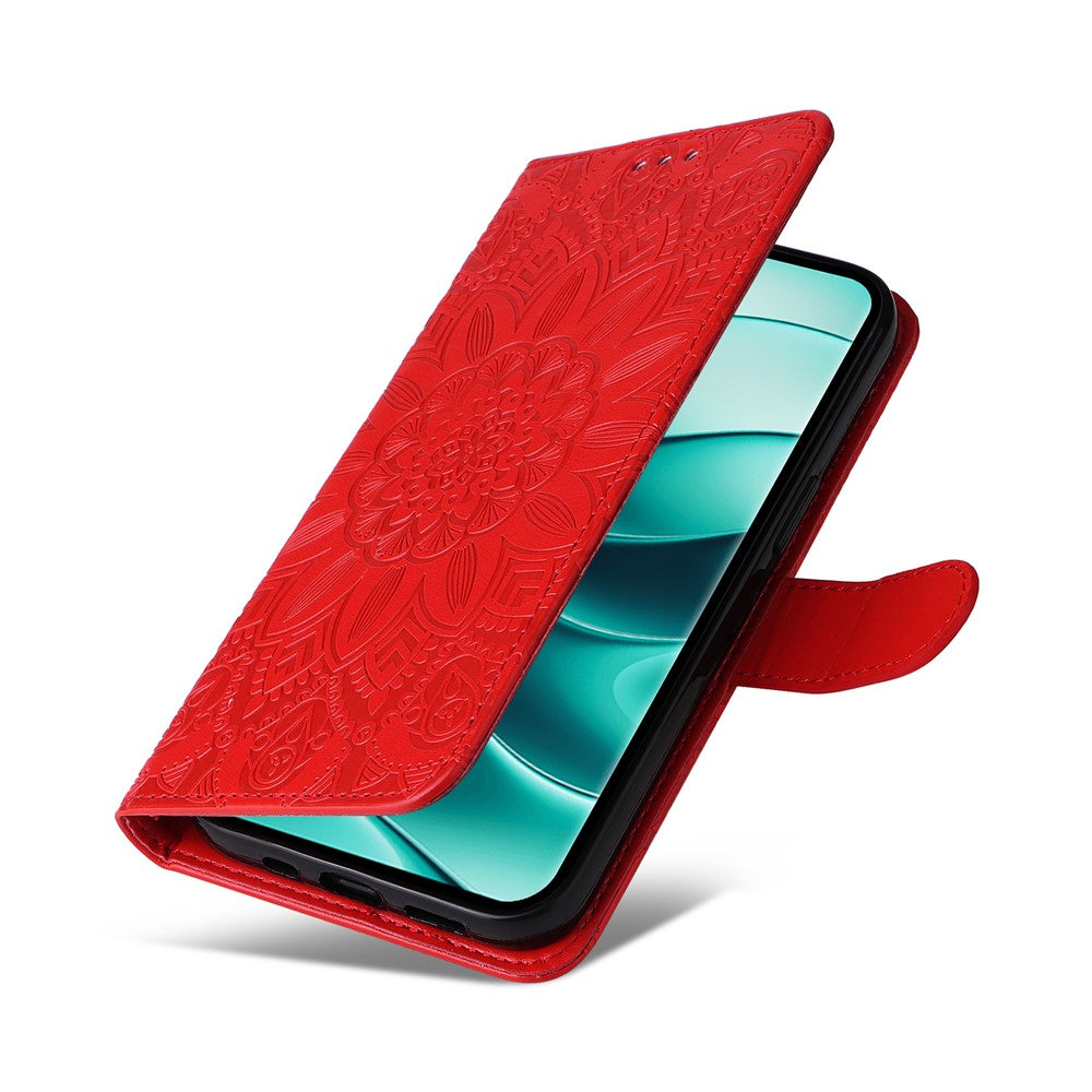 For Xiaomi Redmi Note 14 Pro+ 5G / Note 14 Pro 5G / Poco X7 5G Case Sunflower Imprint Leather Wallet Phone Cover