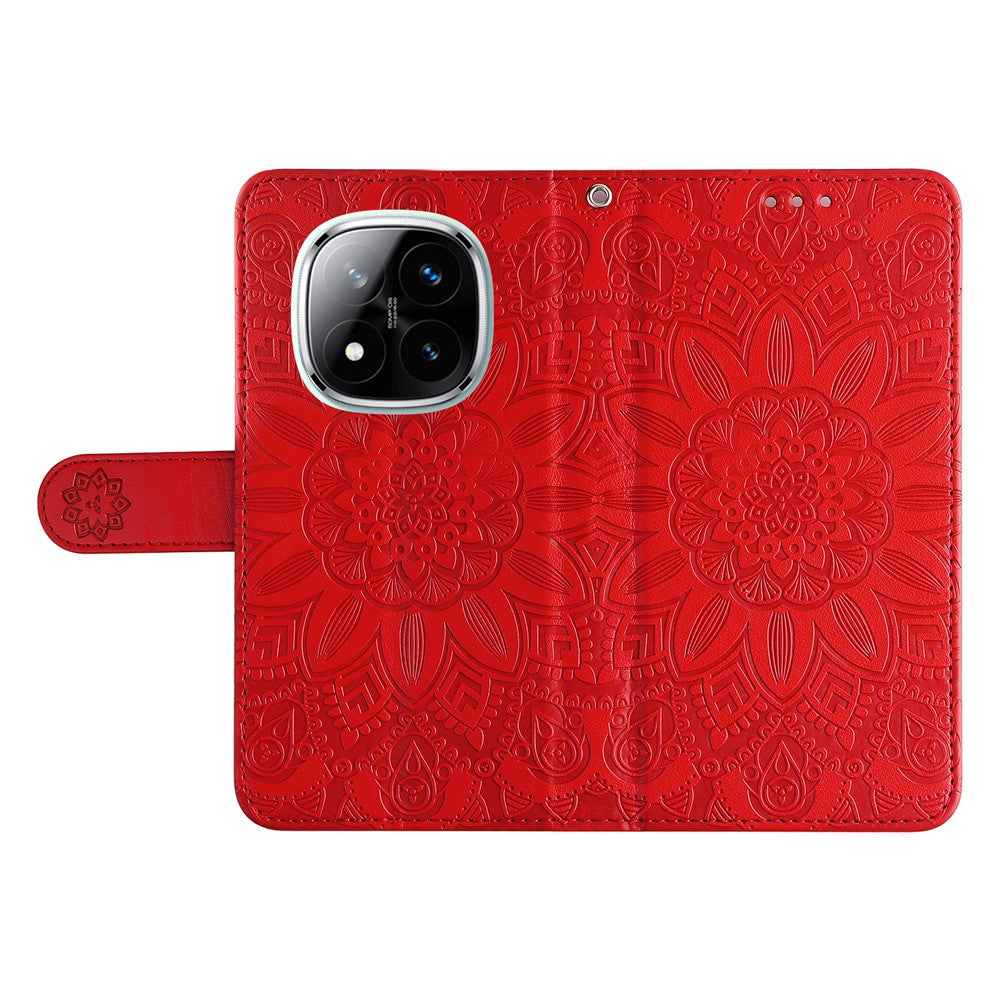 For Xiaomi Redmi Note 14 Pro+ 5G / Note 14 Pro 5G / Poco X7 5G Case Sunflower Imprint Leather Wallet Phone Cover
