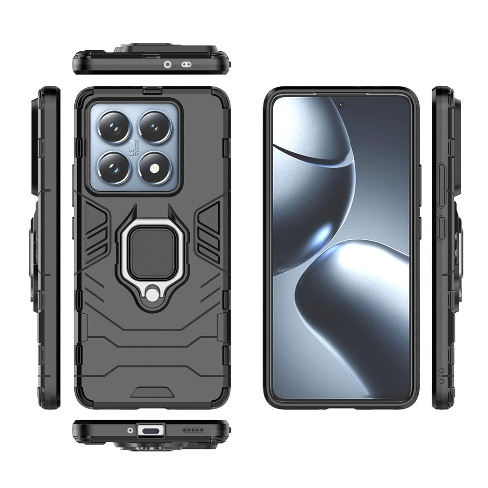 For Xiaomi 14T Pro Case PC+TPU Protective Phone Cover with Ring Kickstand