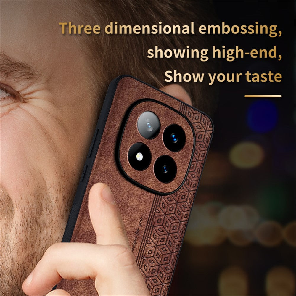 AZNS For Xiaomi Redmi Note 14 Pro 5G / Poco X7 5G Case Protective PU Leather Covered TPU Phone Shell