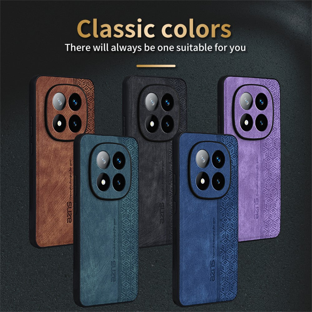 AZNS For Xiaomi Redmi Note 14 Pro 5G / Poco X7 5G Case Protective PU Leather Covered TPU Phone Shell