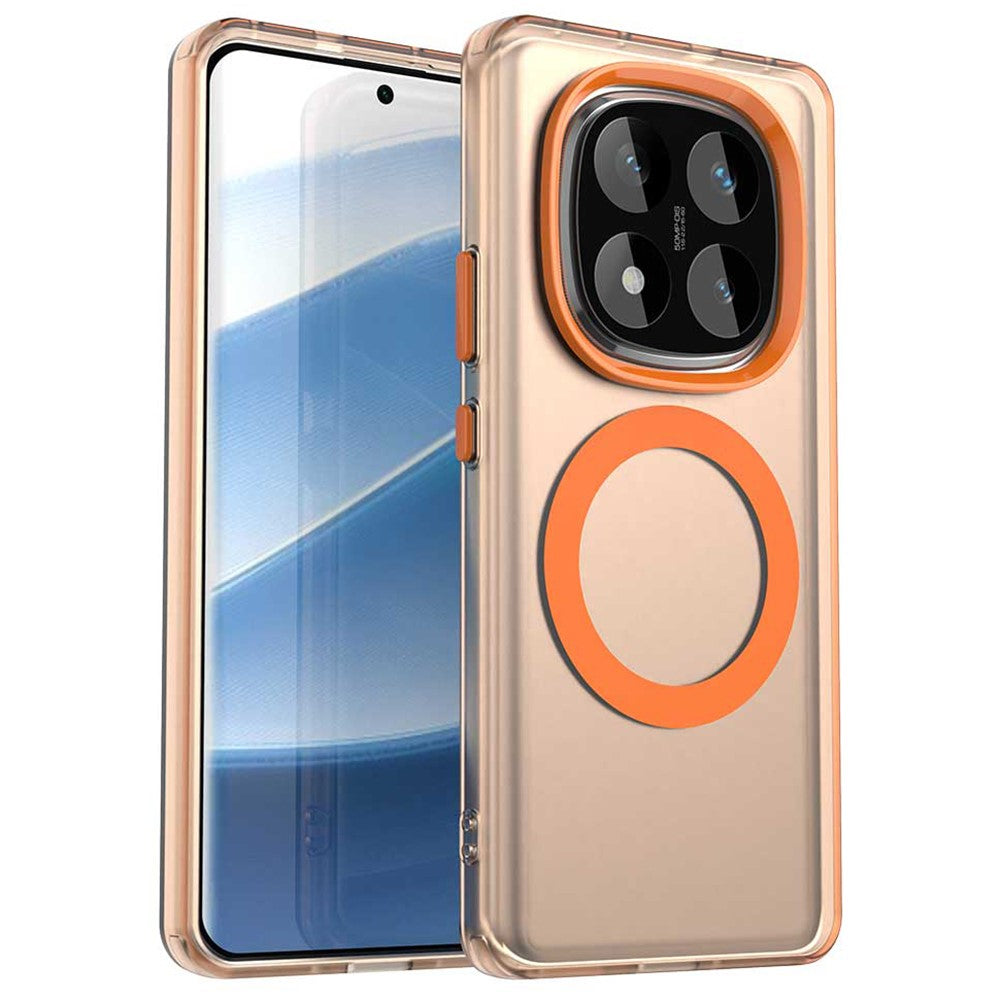 For Xiaomi Redmi Note 14 Pro 5G / Poco X7 5G Magnetic Case PC+TPU+PET Anti-Drop Phone Cover