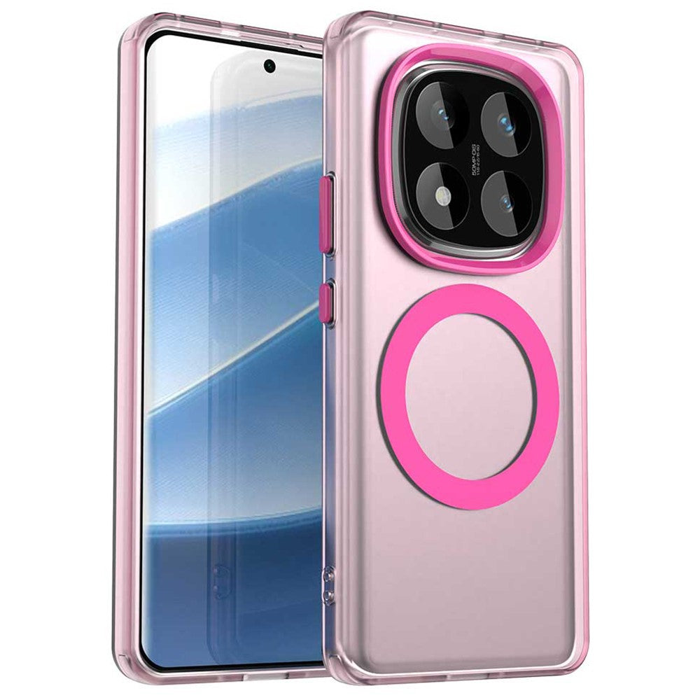 For Xiaomi Redmi Note 14 Pro 5G / Poco X7 5G Magnetic Case PC+TPU+PET Anti-Drop Phone Cover