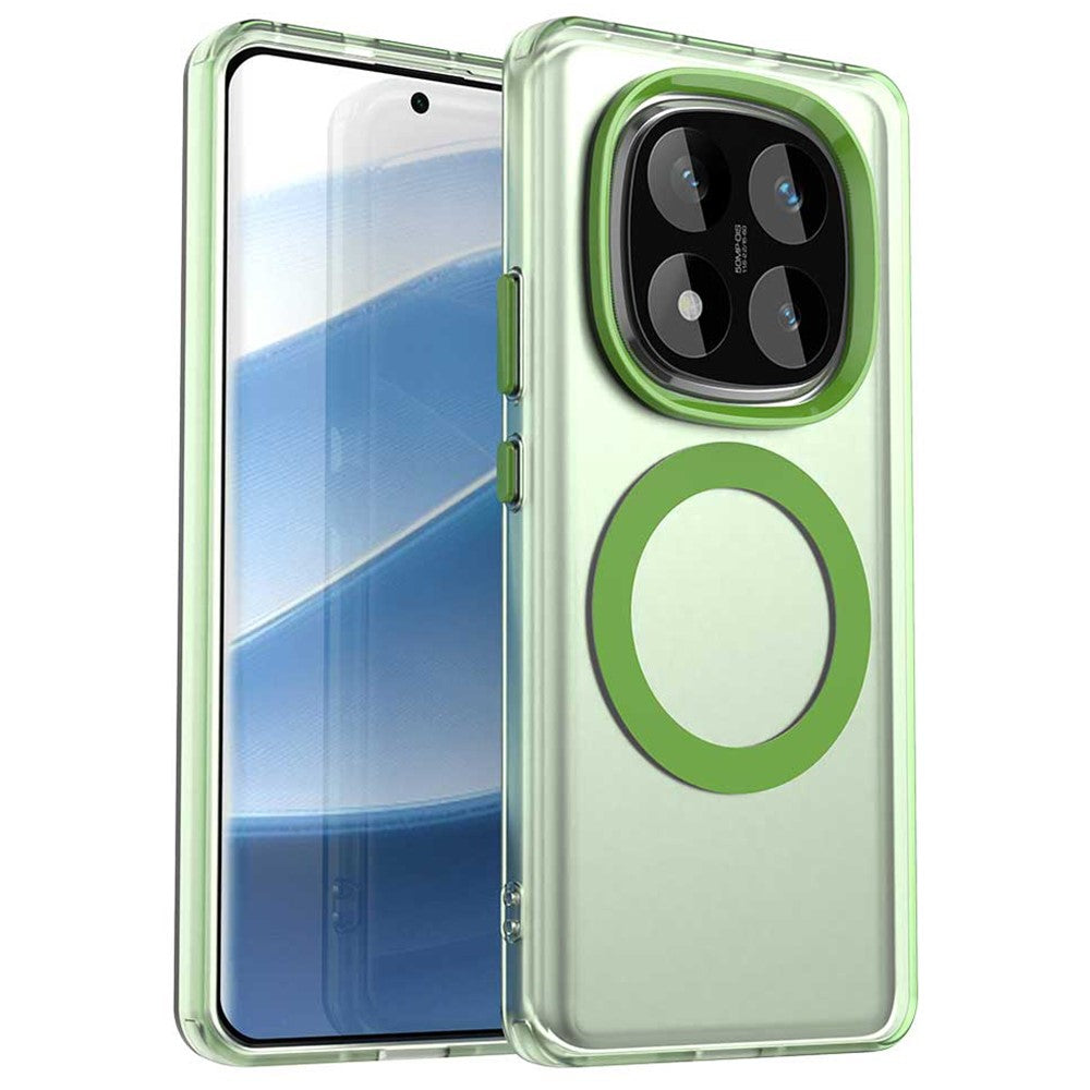 For Xiaomi Redmi Note 14 Pro 5G / Poco X7 5G Magnetic Case PC+TPU+PET Anti-Drop Phone Cover