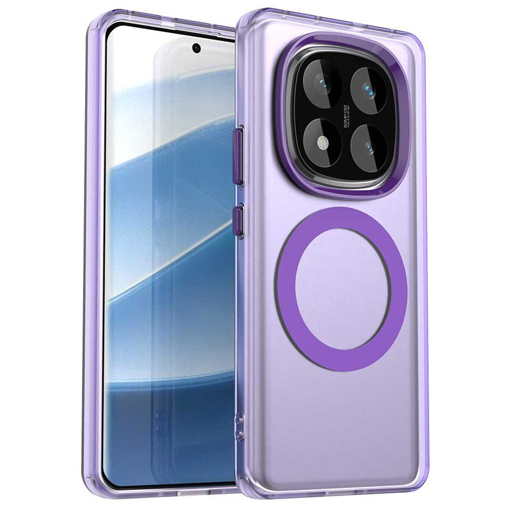 For Xiaomi Redmi Note 14 Pro 5G / Poco X7 5G Magnetic Case PC+TPU+PET Anti-Drop Phone Cover