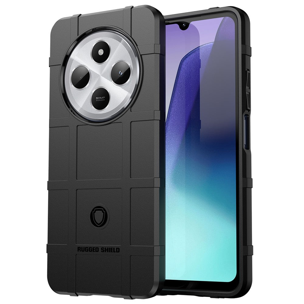 For Xiaomi Poco C75 4G / Redmi 14R 5G / 14C 4G Case Grid Design Soft TPU Scratch-Proof Phone Cover