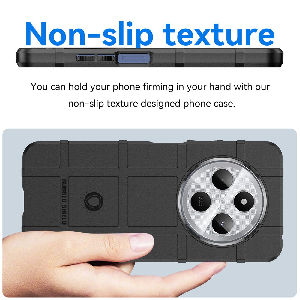 For Xiaomi Poco C75 4G / Redmi 14R 5G / 14C 4G Case Grid Design Soft TPU Scratch-Proof Phone Cover