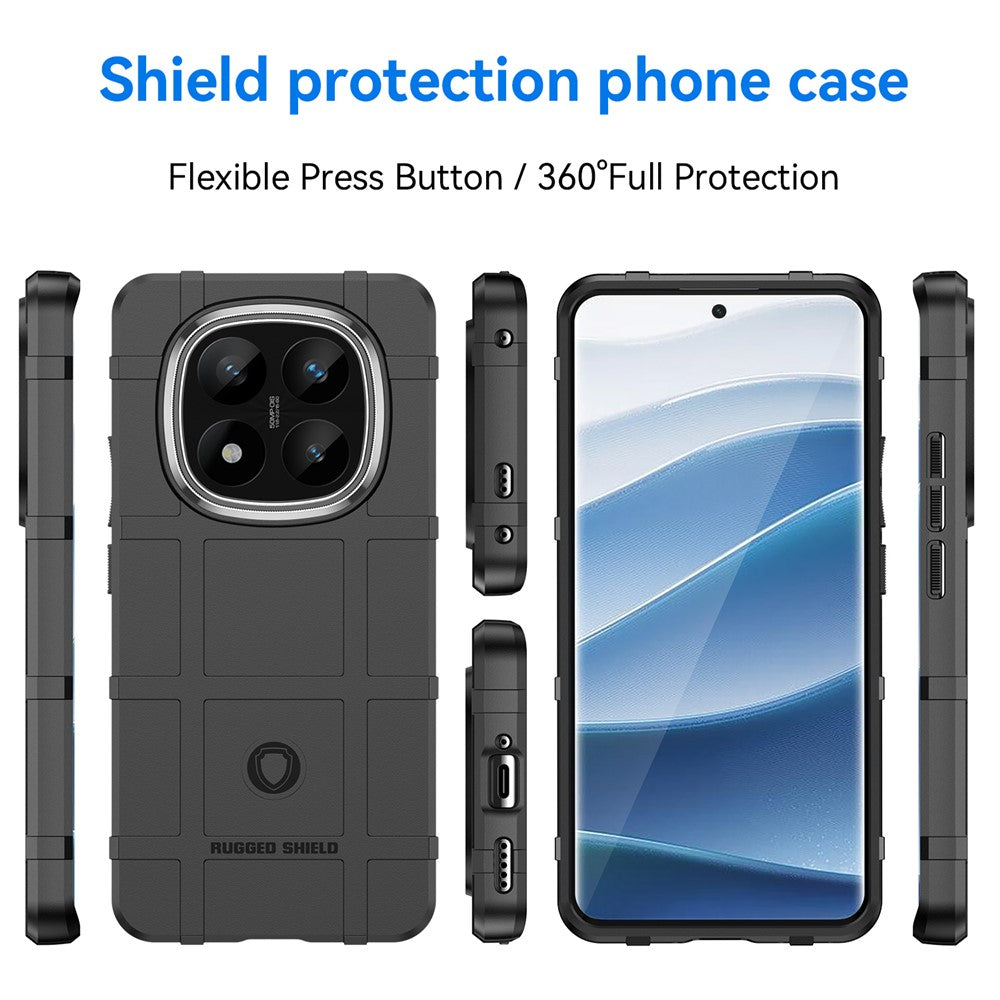 For Xiaomi Redmi Note 14 Pro+ 5G Case Grid Design Soft TPU Scratch-Proof Phone Cover