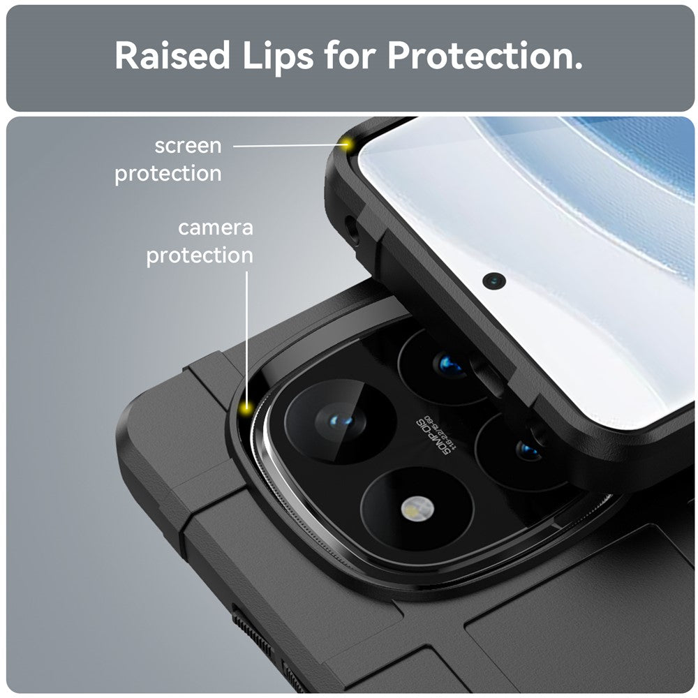 For Xiaomi Redmi Note 14 Pro+ 5G Case Grid Design Soft TPU Scratch-Proof Phone Cover