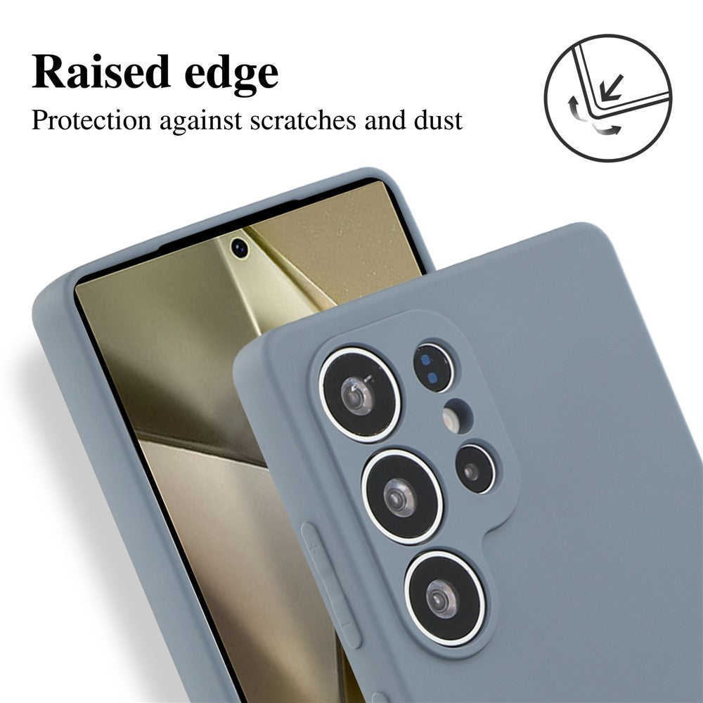 Galaxy S25 Ultra Gummierte Hülle – Mit Faserfutter & Anti-Kratz-Abdeckung