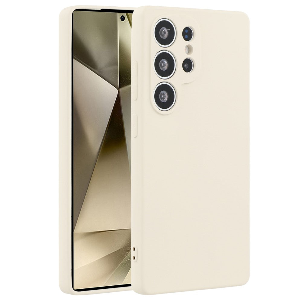 Galaxy S25 Ultra Gummierte Hülle – Mit Faserfutter & Anti-Kratz-Abdeckung