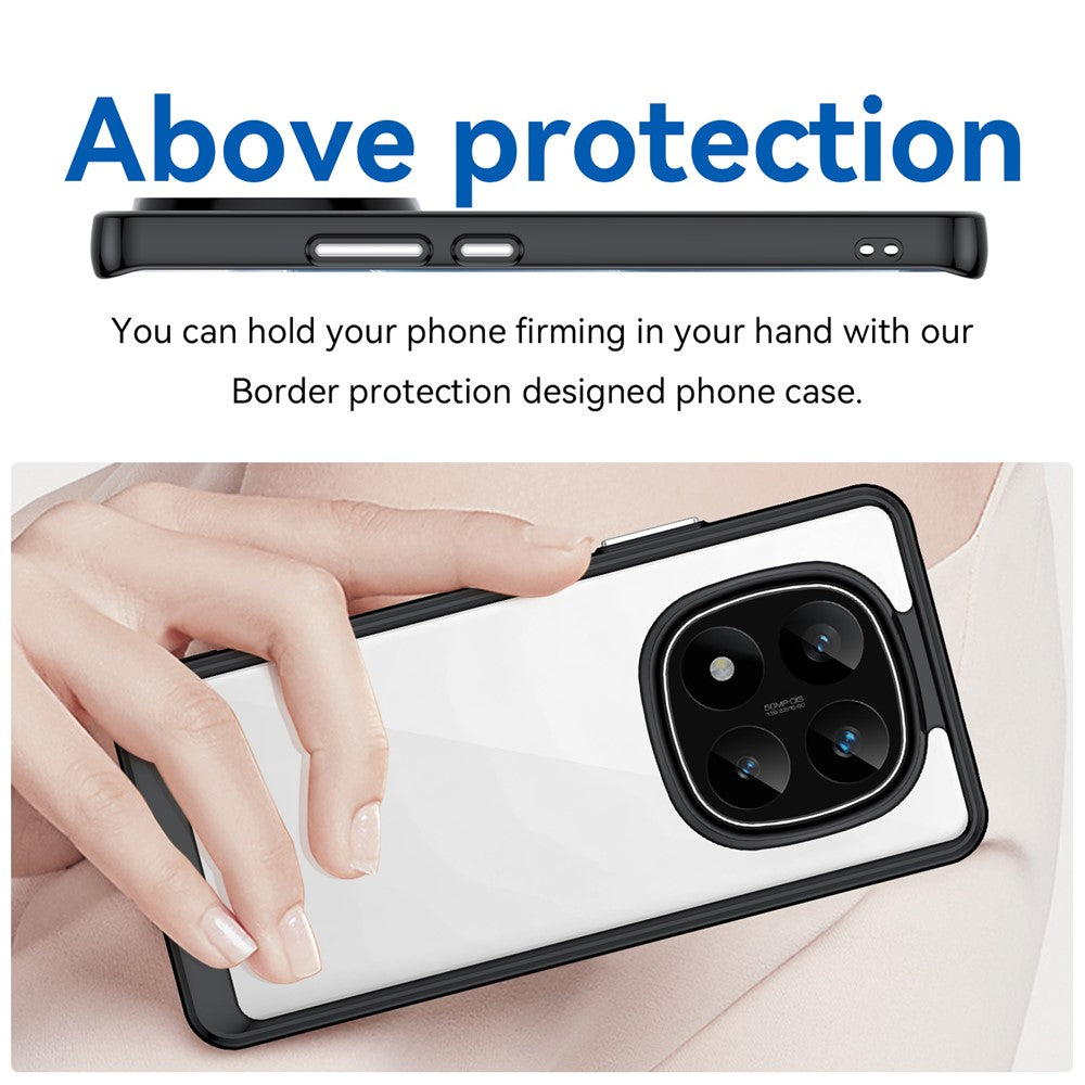 For Xiaomi Redmi Note 14 Pro+ 5G Case TPU +Acrylic Protective Clear Phone Cover