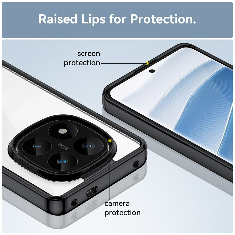 For Xiaomi Redmi Note 14 Pro+ 5G Case TPU +Acrylic Protective Clear Phone Cover