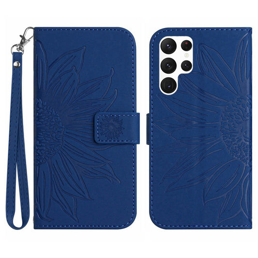 Galaxy S25 Ultra Wallet-Hülle – Sonnenblume aufgedruckt, mit Ständer & Riemen