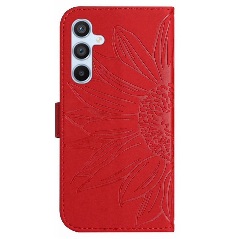 Galaxy S25 Plus Wallet-Hülle – Sonnenblume aufgedruckt, mit Ständer & Riemen