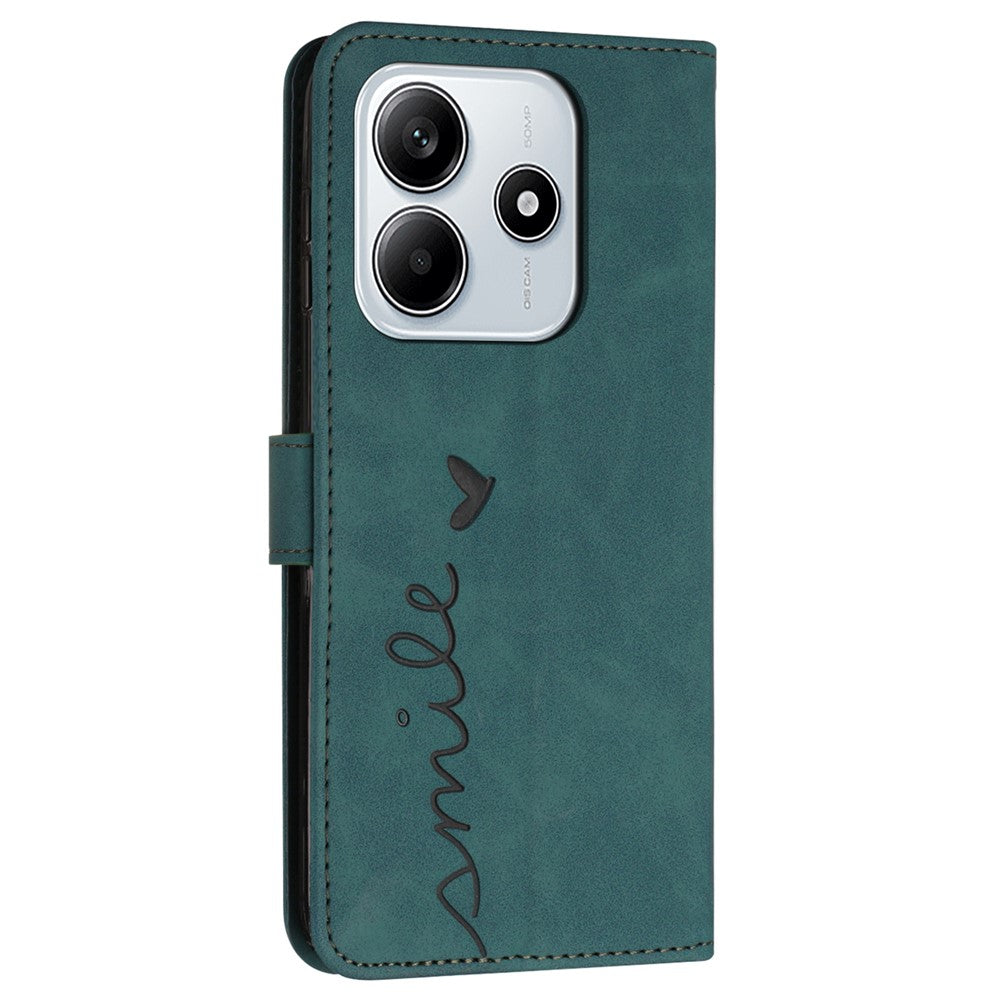 For Xiaomi Redmi Note 14 5G Case Viewing Stand PU Leather Phone Cover Imprinted Pattern