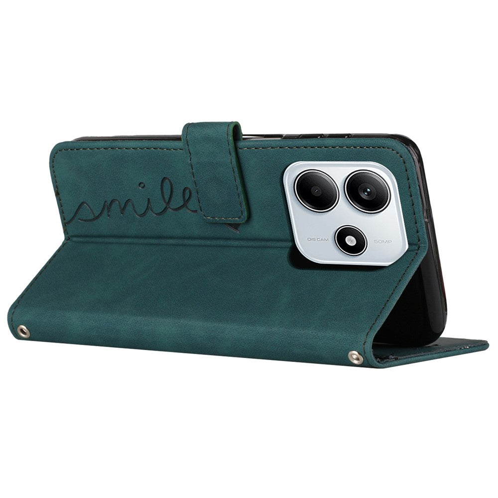 For Xiaomi Redmi Note 14 5G Case Viewing Stand PU Leather Phone Cover Imprinted Pattern