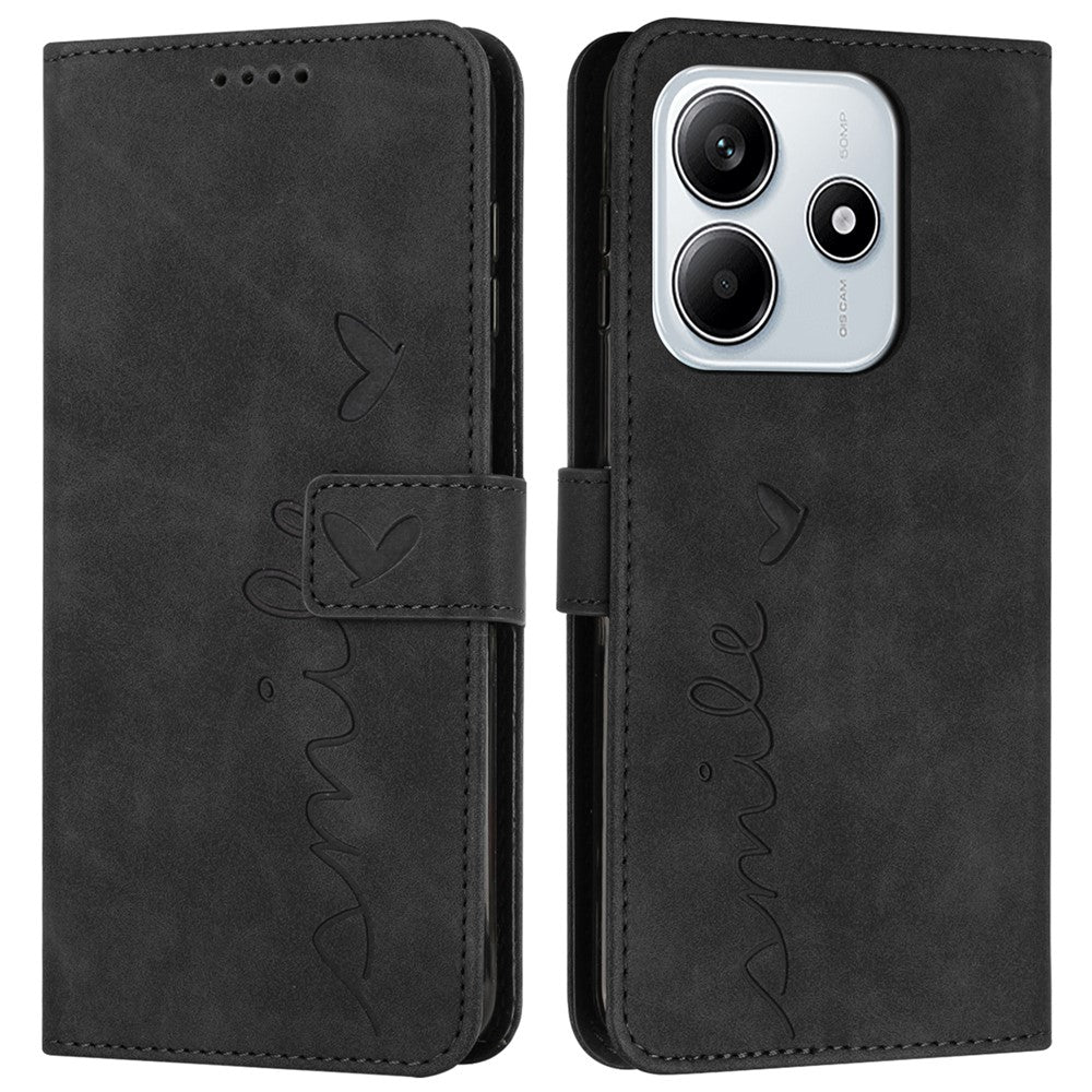 For Xiaomi Redmi Note 14 5G Case Viewing Stand PU Leather Phone Cover Imprinted Pattern