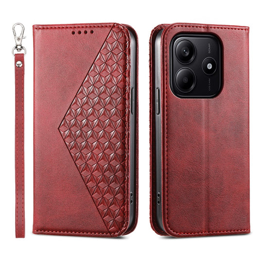 Xiaomi Redmi Note 14 5G Handyhülle – aus PU-Leder mit Kalbsstruktur und Geldbörse