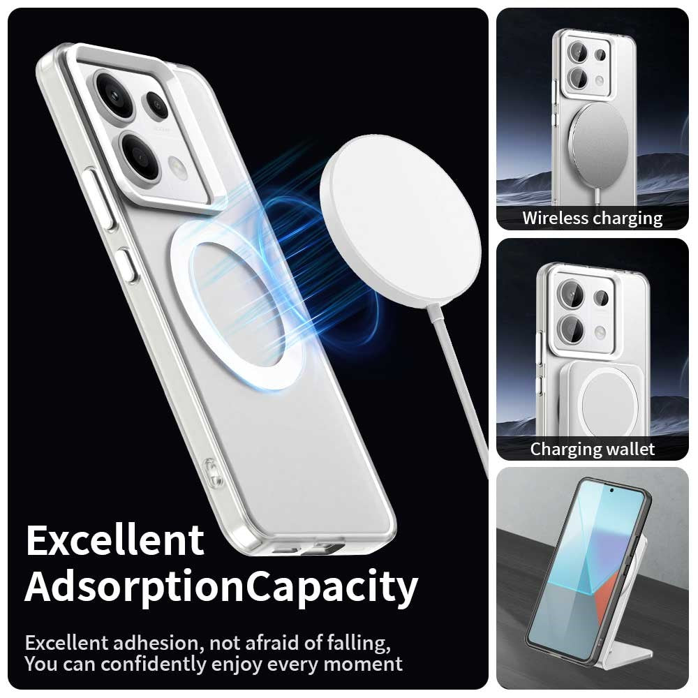 For Xiaomi Poco X6 5G / Note 13 Pro 5G Magnetic Case PC+TPU+PET Anti-Drop Phone Cover