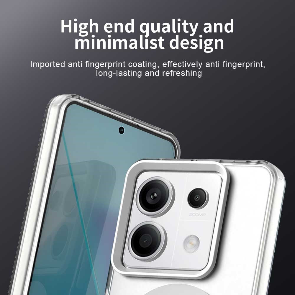 For Xiaomi Poco X6 5G / Note 13 Pro 5G Magnetic Case PC+TPU+PET Anti-Drop Phone Cover