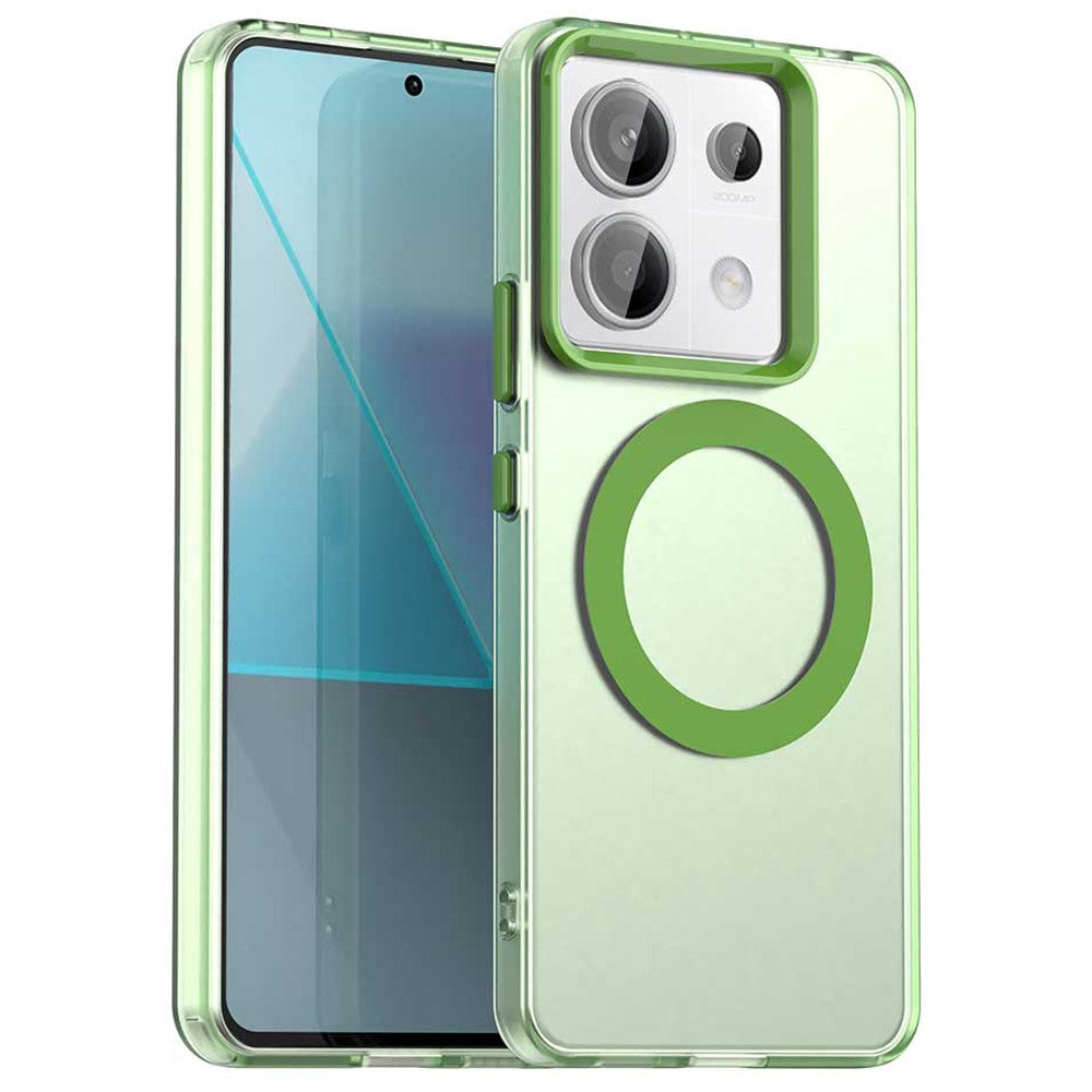 For Xiaomi Poco X6 5G / Note 13 Pro 5G Magnetic Case PC+TPU+PET Anti-Drop Phone Cover