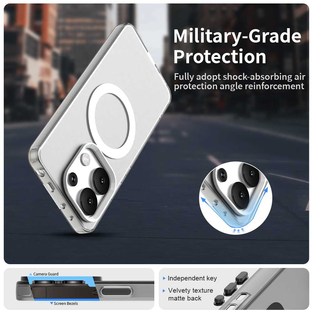 For Xiaomi Redmi Note 13 4G Magnetic Case PC+TPU+PET Anti-Drop Phone Cover