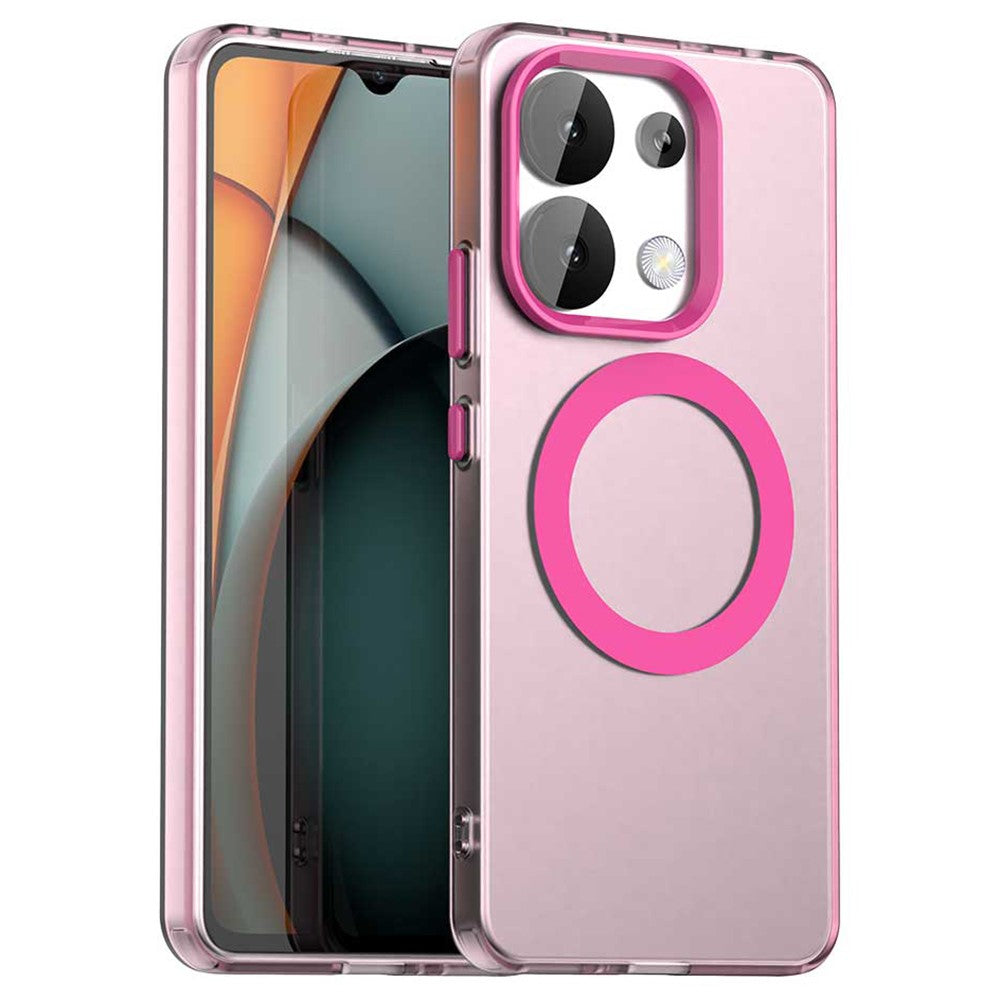 For Xiaomi Redmi Note 13 4G Magnetic Case PC+TPU+PET Anti-Drop Phone Cover