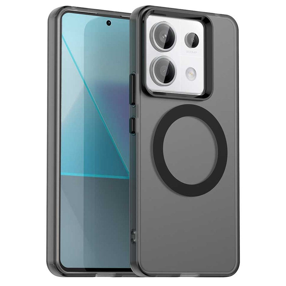 For Xiaomi Redmi Note 13 Pro 5G / Poco X6 5G Magnetic Case PC+TPU+PET Anti-Drop Phone Cover