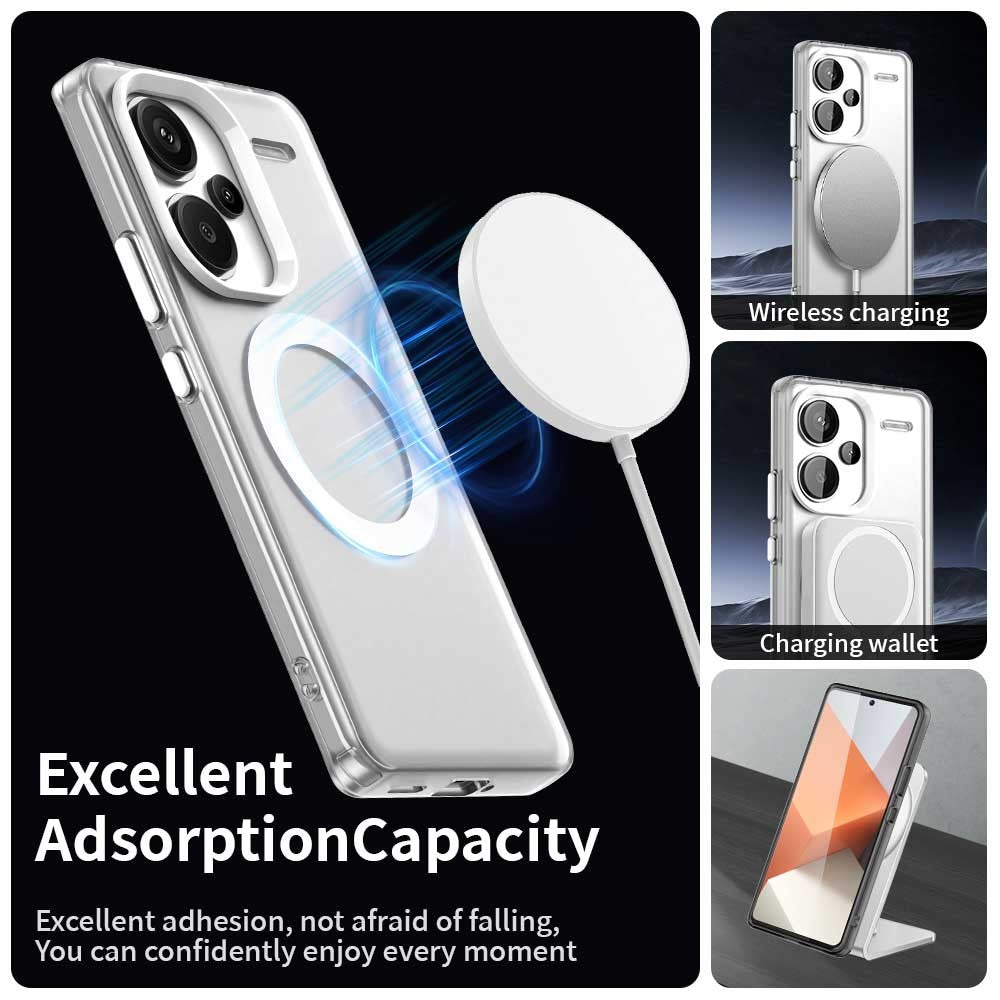 For Xiaomi Redmi Note 13 Pro+ 5G Magnetic Case PC+TPU+PET Anti-Drop Phone Cover